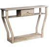 Modern 47 in. Wood Console Table with Drawer
