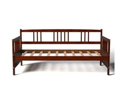 Twin Size Wooden Slats Daybed Bed with Rails 