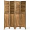 5.6 Ft Tall 4 Panel Folding Privacy Room Divider