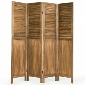 5.6 Ft Tall 4 Panel Folding Privacy Room Divider