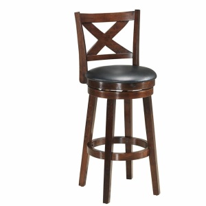 Swivel Counter Height X-Back Upholstered Dining Chair-29"