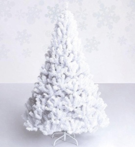 8' White Artificial PVC Chrismas Tree with Stand