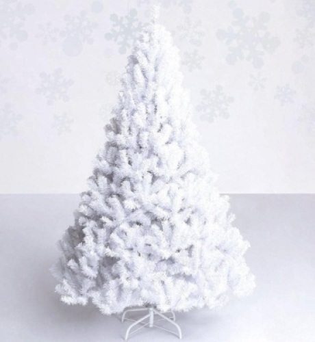 8'&nbsp;White&nbsp;Artificial PVC Chrismas Tree with Stand