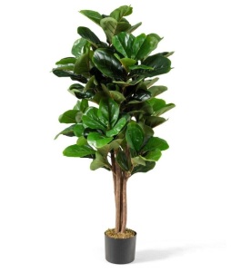 5ft Green Artificial Fiddle Leaf Fig Tree