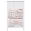 Bedside End Table Organizer w/ 2 Baskets & 1 Drawer  