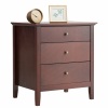 3 Drawers Nightstand Beside End Side Table  