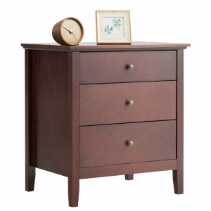 3 Drawers Nightstand Beside End Side Table  