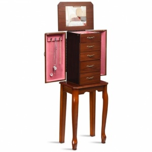 Jewelry Cabinet Armoire Storage Chest Stand Organizer  