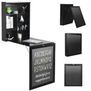 Convertible Wall Mounted Table with A Chalkboard