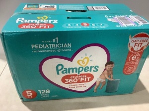 Pampers Cruisers 360 Fit Baby Diapers, Size 5, 128 ct