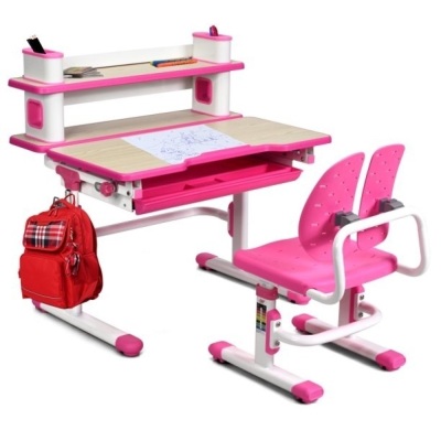 Costway Children's Desk Chair Set Height Adjustable Study Table