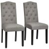 Set of 2 Tufted Upholstered Dining Chairs