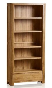 Romsey Natural Solid Oak Tall Bookcase 