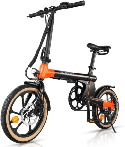 Macwheel Electric Bike, 16 inches Ebike with Foldable Design, Dual-Disc Brakes, 3 Riding Modes for Adults and Teenagers, Lightweight & Portable. Appears New