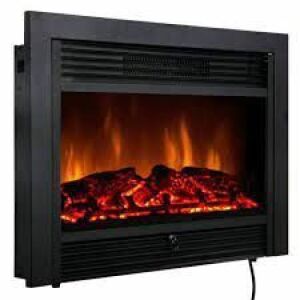 28" Electric Fireplace Insert Recessed Mounted