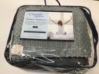 Calm Quilts Weighted Blanket, 15Lb, 48" x 72", Grey Minky Cover - Appears New