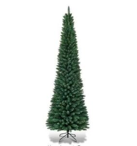 8 ft. Unlit Pencil Artificial Christmas Tree with Stand 