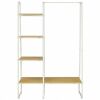 Free Standing Closet Organizer Rack w/ 5 Shelves & Hanging Rod 