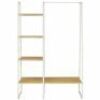 Free Standing Closet Organizer Rack w/ 5 Shelves & Hanging Rod&nbsp;