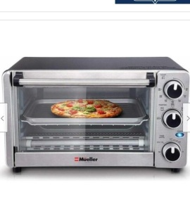 Toaster Oven 4 Slice, Multi-Function Stainless Steel Finish w Timer, Appears New