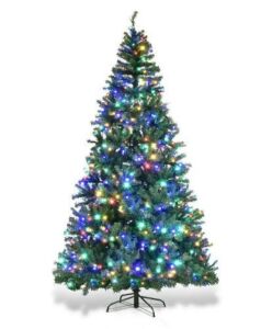 8 ft. Pre-Lit LED Premium Hinged Artificial Christmas Tree with 750 LED Lights and Stand