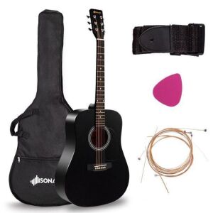 Sonart 41" Acoustic Folk Guitar 6 String w/Case