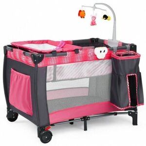 Foldable Travel Baby Crib Playpen with Carry Bag