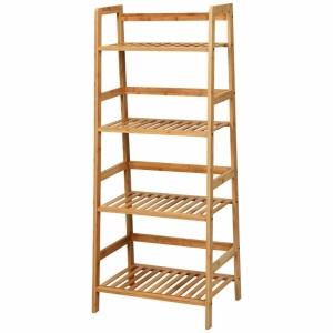 4-Tier Bamboo Ladder Shelf 