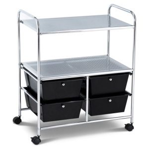 4 Drawer Rolling Storage Cart  