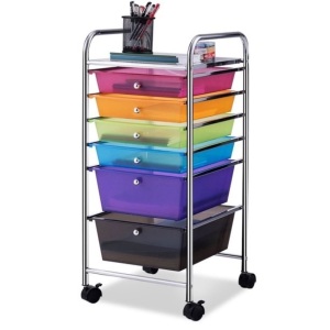 6 Drawer Rolling Storage Cart