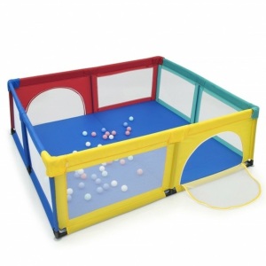 Large Infant Baby Playpen Safety Play Center Yard with 50 Ocean Balls 