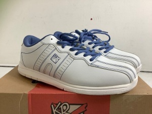 KR Strikeforce O.P.P. White Periwinkle Bowling Shoes Women, Size 8.5, E-Commerce Return