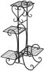 4 Tier Metal Plant Stand, Black - Appears New