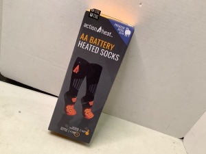 Action Heat AA Battery Heated Socks, L/XL