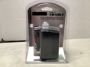 12-Volt Dual Stage Regulated LFP & Lead-Acid Battery Charger, Untested, Ecommerce Return