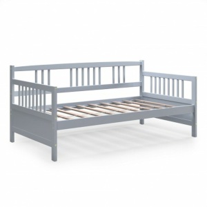 Twin Size Wooden Slats Daybed Bed With Rails-