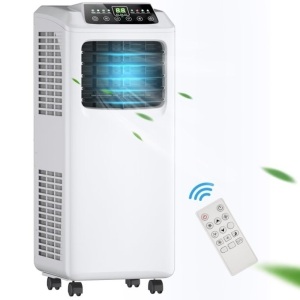 8,000 BTU Portable Air Conditioner & Dehumidifier Function Remote w/ Window Kit 