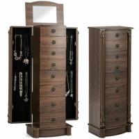 7 Drawers Retro Standing Wood Jewelry Cabinet&nbsp;