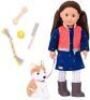Our Generation Doll & Pet, Leslie with Husky, 18 Inch Doll - NEW
