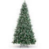 Pre- Decorated Christmas Tree w/ Pine Cones, Flocked Branch Tips