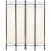 4-Panel Folding Privacy Screen Room Divider Decoration Accent, 6ft