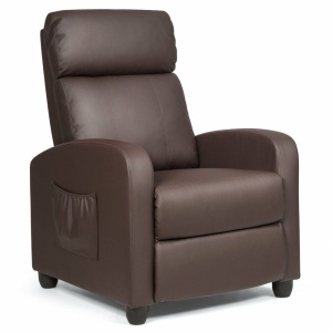 Pu Leather Massage Recliner Chair With Footrest 