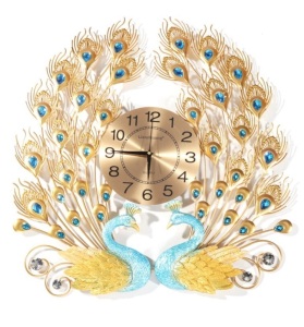 Peacock Metal Wall Clock