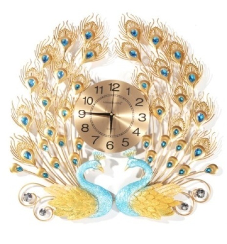 Peacock Metal Wall Clock