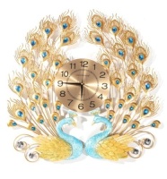 Peacock Metal Wall Clock