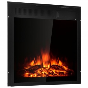 22.5" Electric Fireplace Insert Freestanding And Recessed Heater 