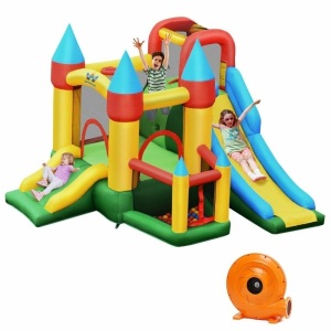 Kids Inflatable Dual Slide Jumping Castle With 780W Blower  