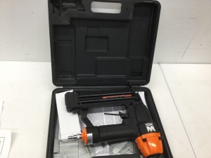 18-Gauge 2-in-1 Pneumatic 2-Inch Brad Nailer and 1/4-Inch Crown Stapler,AppearsNew