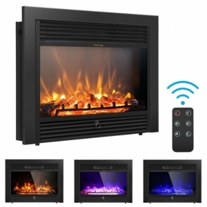 28.5 Inch Recessed Mounted Standing Fireplace Heater With 3 Flame Option 