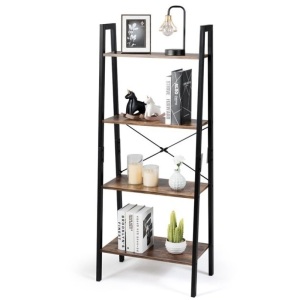 4-Tier Ladder Shelf Bookcase